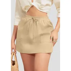 ATYPICAL - Falda Short Mujer Caramelo 105696