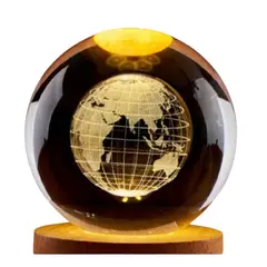 GENERICO - Lampara bola de cristal 8 cm interruptor de encendido 3d
