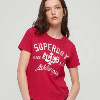 SUPERDRY - Camiseta Para Mujer College Scripted Graphic