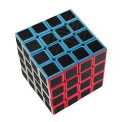 QIYI - Cubo Rubik 444 Cubo Mágico Fibra de Carbono