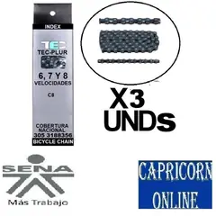 SENA - 3 Cadenillas Bicicletas 6, 7 y 8 Velocidades