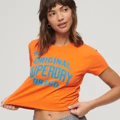 SUPERDRY - Camiseta Manga Corta Graphic Para Mujer Archive Neon