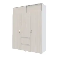MADERKIT - Armario Aurora 150cm Color Niebla Blanco