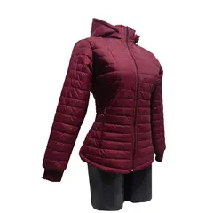 FG STORE - Chaqueta vinotinto mujer impermeable invierno capota térmica