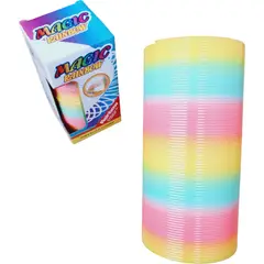 GENERICO - Resorte Aro Magico 15cm Espiral Antiestres Multicolor Pastel