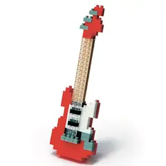 GENERICO - Guitarra Electrica Roja Microbloques De Construcción