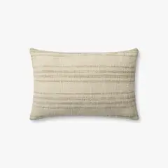 SERRANA - Cojín tejido rayas beige 30 cm x 50 cm Colón