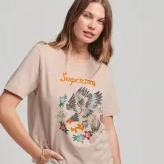 SUPERDRY - Camiseta Manga Corta Para Mujer Vintage Suka Graphic