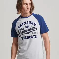 SUPERDRY - Camiseta Para Hombre Vintage Home Run Raglan