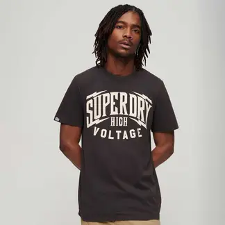 SUPERDRY - Camiseta Para Hombre Blackout Rock Graphic