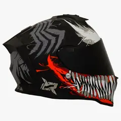X SPORTS - CASCO V151 ECE2206 MARVEL VENOM NEGRO MATE TLL XL