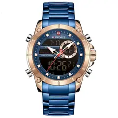 NAVIFORCE - Reloj de Caballero Doble Hora Original Resistente agua