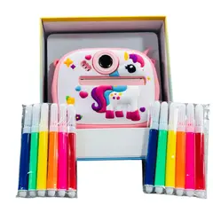 GENERICO - Cámara De Impresión Instantánea Niños Doble Cámara Ax3290 Hd rosa