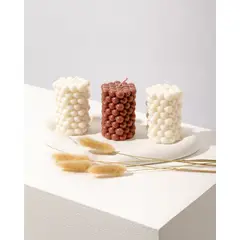 DECORACIONES ALE Y GABI - Juego de Velas Aromaticas Burbujita Unidades y Base