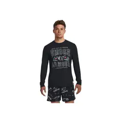 UNDER ARMOUR - Camiseta Hombre Run Like A Long Slee Negro