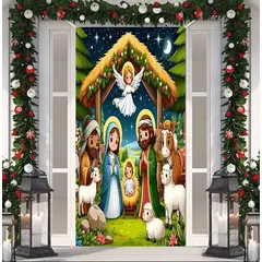 GENERICO - Funda Puerta Pesebre Navidad