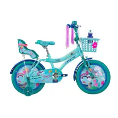 GW - Bicicleta para niñas rin 16 princess story Azul Cenizo