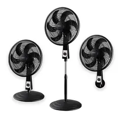 MERTEC - Ventilador 3 en 1 18 Pulgadas 3 Velocidades MT-016B Negro