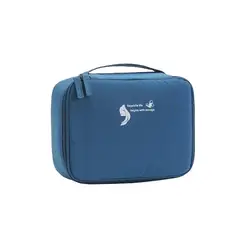 GENERICO - NECESER COSMETIQUERA VIAJE IMPERMEABLE MAQUILLAJE-AZUL P