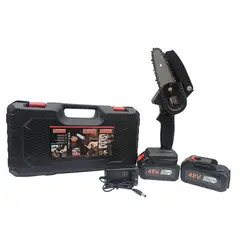 GENERAL - Mini MotoSierra Electrica 2 Baterias Recargable 48V