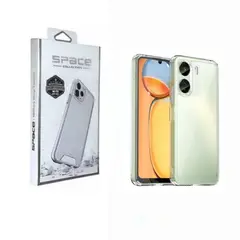 SPACE - Case transparente con mica para Redmi 13C PREMIUM