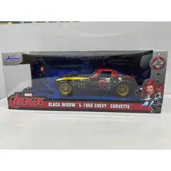 JADA TOYS - CARRO CHEVY CORVETTE 1966 & BLACK WIDOW Colección Escala 124