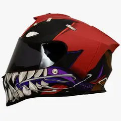 X SPORTS - CASCO V151 ECE2206 MARVEL DEADPOOL ROJO MATE TLL XL