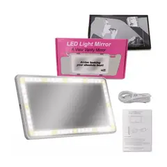 GENERICO - Espejo Palomera De Maquillaje Recargable Luz Led Para Carro