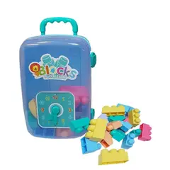 GENERICO - Bloques Construcción Tipo Maleta - Juego Con Reloj 87 PIEZAS