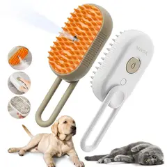 GENERICO - Cepillo Vapor Para Perros Gatos Peine Quita Pelo Vaporizador
