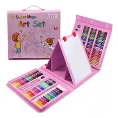 GENERICO - SET DE ARTE 208 PCS ROSA