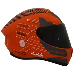SPARTAN - CASCO MOTO DRAKEN FINGERPRINT ROJO MATE TALLA S