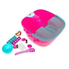 GENERICO - SPA RELAJANTE PARA PIES ROSADO CON ACCESORIOS Y MUSICA