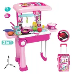 GENERICO - MALETA TRANSFORMABLE EN COCINA PORTATIL INFANTIL