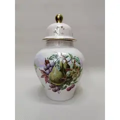 GENERICO - Florero Con Tapa O Bombonera Antigua Ceramica Porcelanizada