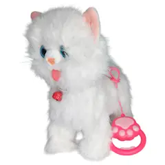 GENERICO - Perro Peluche Camina Canta Ladra Control Remoto Gato Blanco