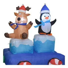 RACK PACK - Inflable Navidad Tren Navideño 22m Exterior Luz Led