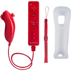 GENERICO - Control Mando A Distancia 2 en 1 Para Nintendo Wii Nunchuk.