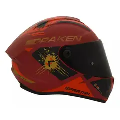 SPARTAN - CASCO MOTO DRAKEN CERTIFICADO TYPE ROJO MATE TALLA S