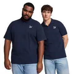 PUMA - Camisa Polo Marca Original Hombre Azul Estilo Clásico