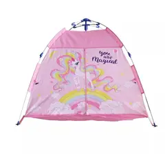 GENERICO - Carpa Unicornio Rosa Camping Infantil Automatica Desplegable