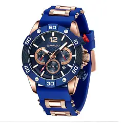 LIGE - Reloj Crrju de Caballero Análogo Original en resina Resistente agua