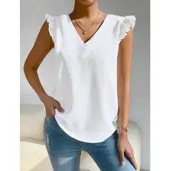 JUAN & BELLA - Blusa Cuello en V Manga Sisa