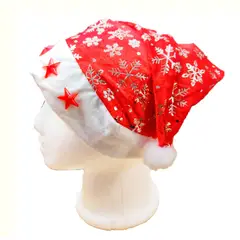 MIELTECH - 6 Gorros Navidad luces luz led Fiestas Empresariales Hora Loca rojo