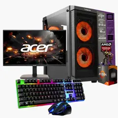 AMD - PC GAMER RYZEN 7 5700G /SSD 512GB/ RAM 16GB 3200MHZ/ BOARD A520/ MONITOR FHD 22"