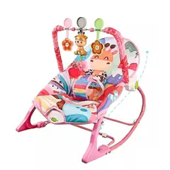 ONE PIXEL - Silla Mecedora Vibradora Antirreflejo Musical Para Bebe Rosa