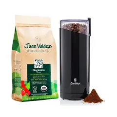JUAN VALDEZ - Molino eléctrico + Café Orgánico grano 454gr