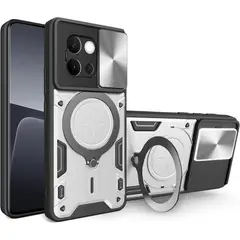 GENERICO - Estuche Armo Antigolpe Con Soporte Compatible con Vivo V40 Lite Gris