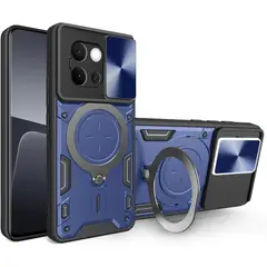 GENERICO - Estuche Armo Antigolpe Con Soporte Compatible con Vivo V40 Lite Azul