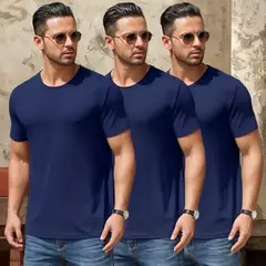 ELEMENTAL STORE - Camisetas para hombre en algodón 100% x 3 unidades.